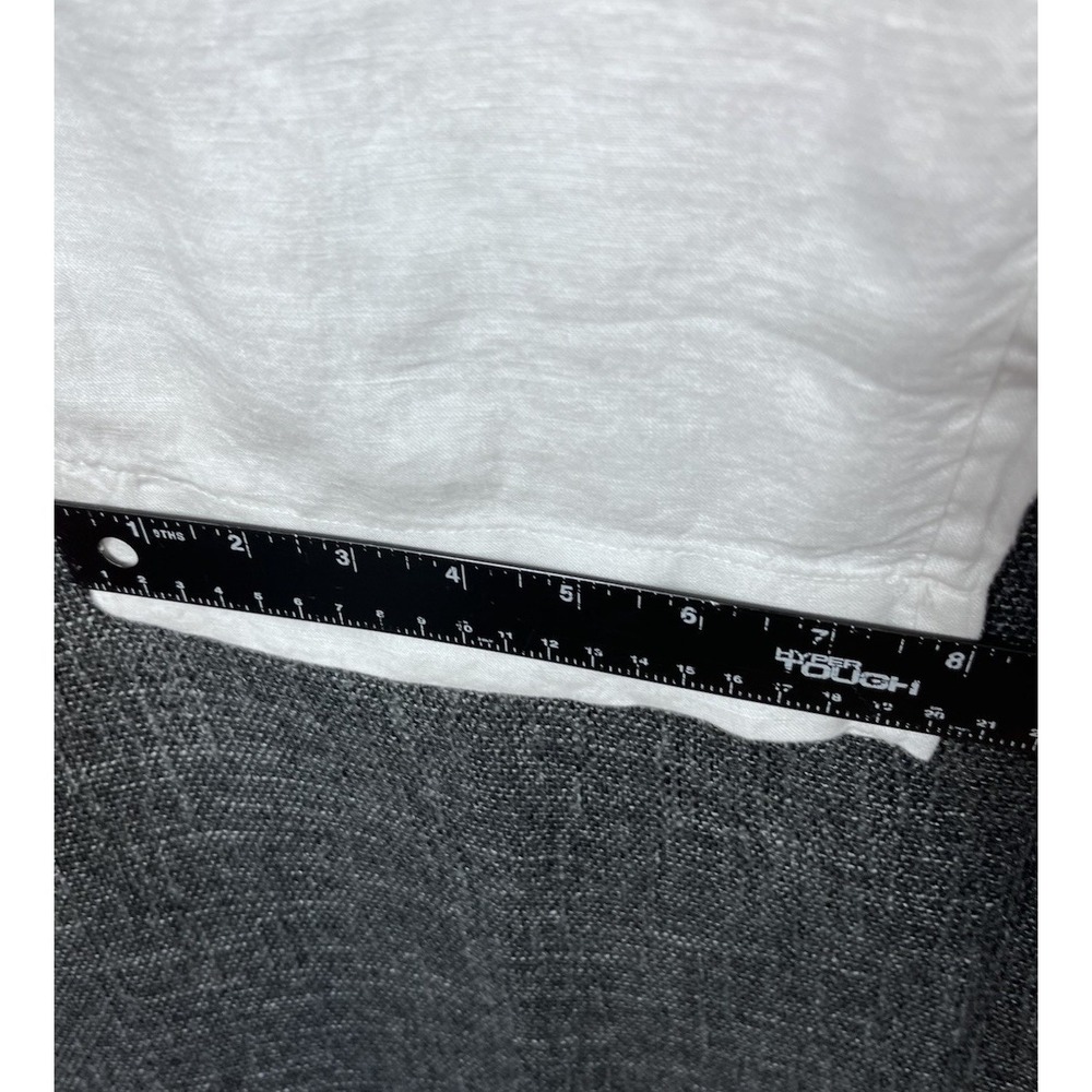New SIGRID OLSEN Sz M Linen Pants White Wide Leg Pull On Women Boho Vacation NWT - Picture 8 of 12